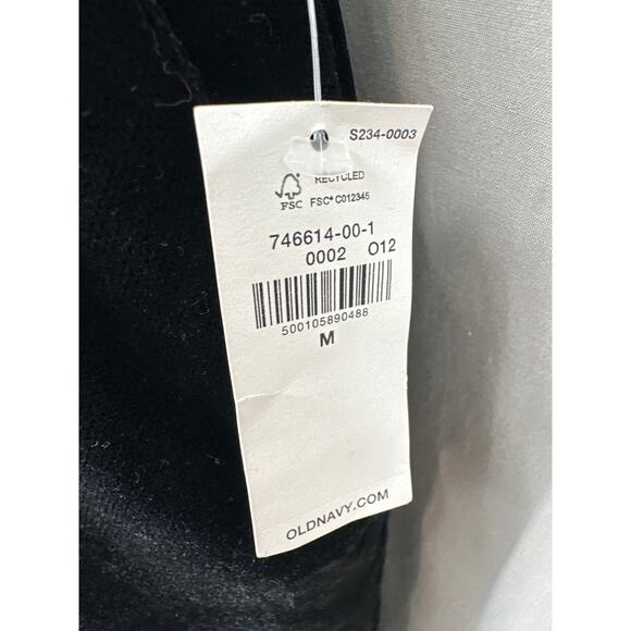 Old Navy Pants Womens Medium Black Velvet Taylor Wide Leg Trousers High Rise - Picture 4 of 8